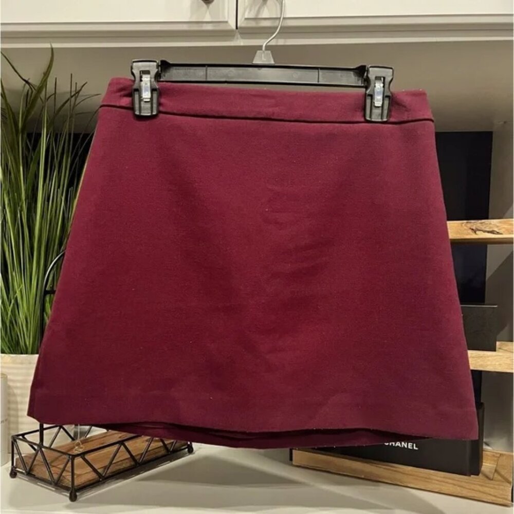Express midi petite business, casual skirt, maroon size 4